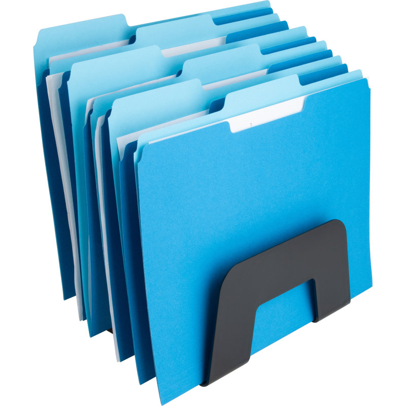 Trieur de bureau, 6 compartiments, 7-7/8 po x6-1/4 po x6-1/2 po noir, 8 po x 6,25 po x 6,5 po