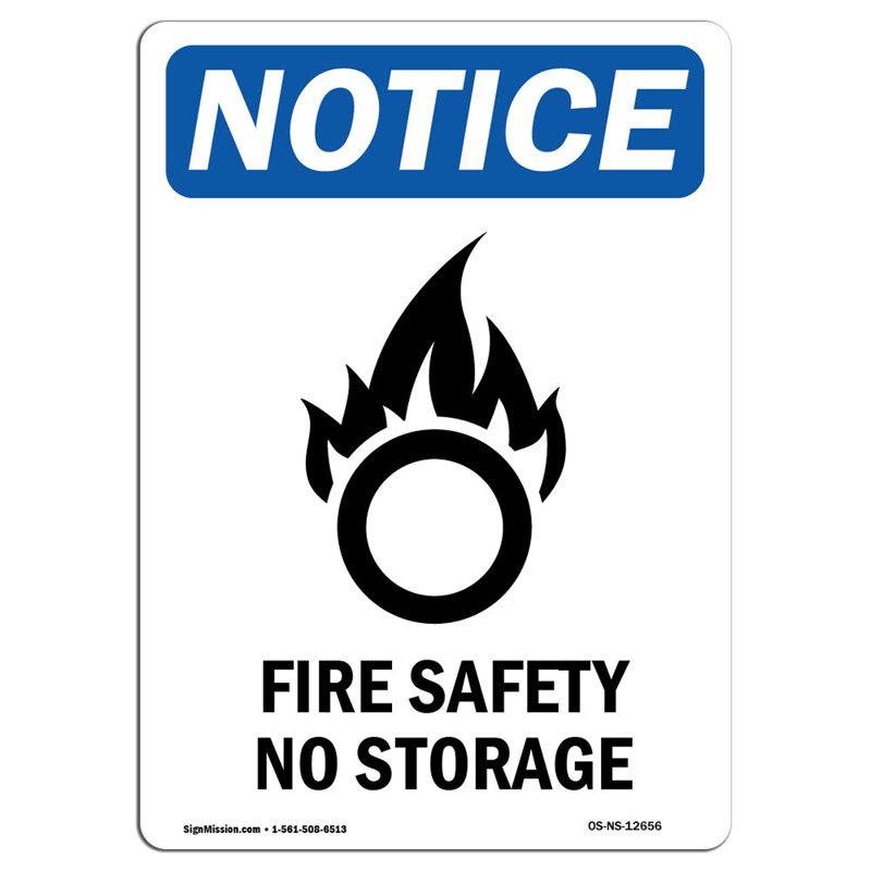 Panneau de sécurité-feu sans rangement