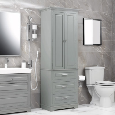 Armoire de rangement haute avec trois tiroirs