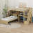 Karanfila Twin Over Twin Loft Bed With Built-In Desk And Staircase, With Storage Compartments And Shelves-1643020732