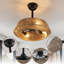 Ventilateur de plafond en corde tissée 19 po avec 4 lumières, 7 pales, moteur CC réversible ultra-silencieux, télécommande à 6 vitesses, noir
