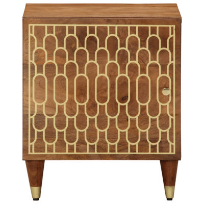 40cm W Solid + Manufactured Wood Bedside Table