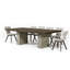Torian Oak Solid Wood Top Dining Table-47332945