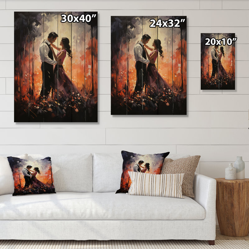 Romantic Dance Of Wedding Couple II, 40" H x 30" W x 0.78" D