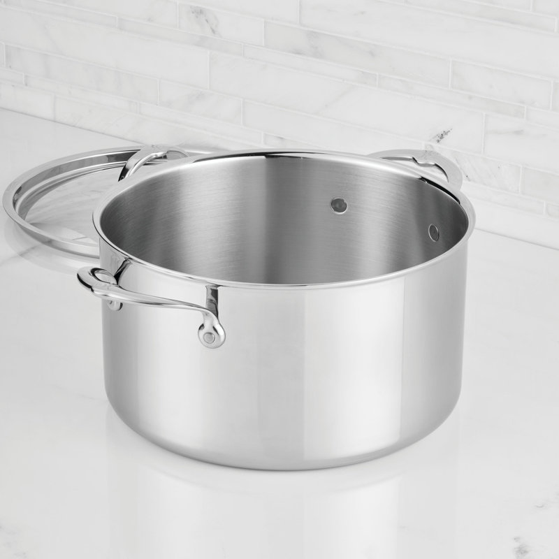 Probond® Luxe 8-quart Professional Clad Stainless Steel Stockpot With Lid