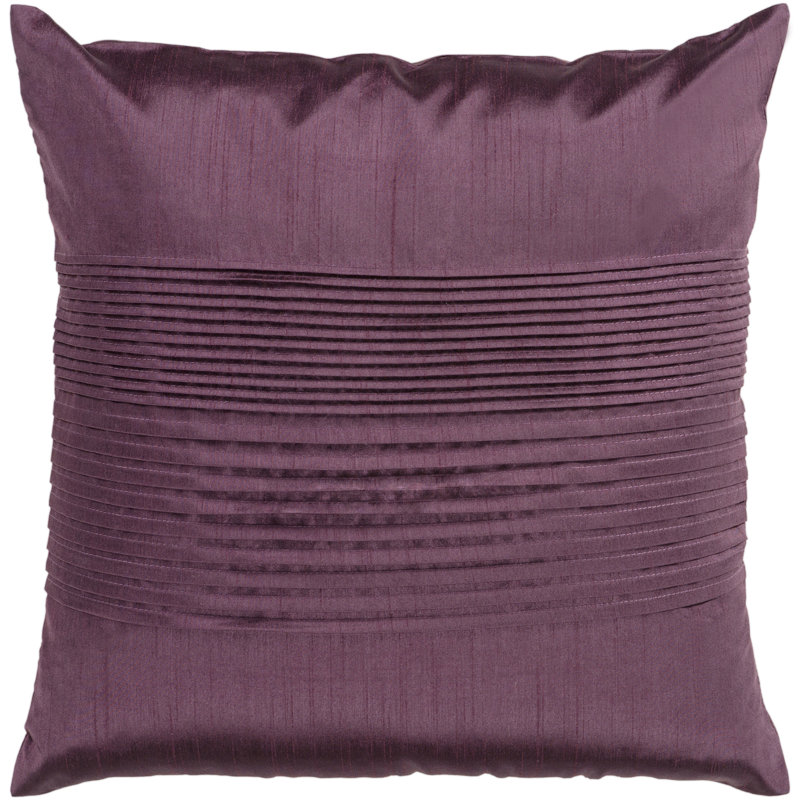 Pleats Pillow Cover, 22" x 22", Purple