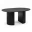 Table de salle à manger extensible 45 à 64 po à 83 po avec base à double piédestal cannelée-915708930