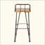 Tabouret industriel en bois et en métal