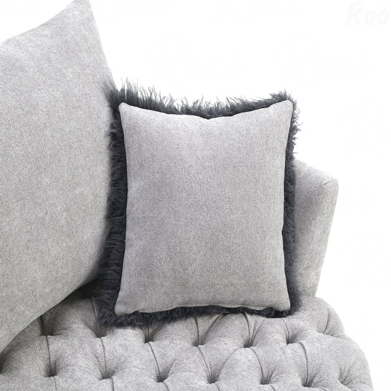 Transitional Style 1Pc Button Tufted Swivel Round Chair Barrel Style Arms Scattered Back Pillow Light Gary Finish Primary In Stylish Offices Living Room
