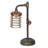 Industrial Metal Pipe Table Lamp for Bedside Decor - Vintage Small Desk Lamp for Living Room and Bedroom - 18", Brown & Gold