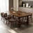 Walnut Rectangular Solid Wood Dining Table-12507678