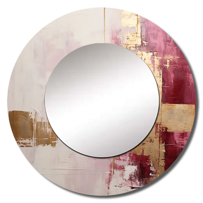 Minimalism Horizon - Abstract Round Mirror Wall Decor_MTMIR114569, 23" x 23"