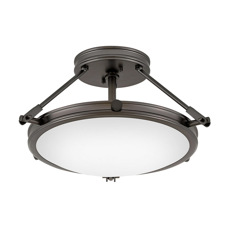 Collier Three-Light Semi-Flush Mount Ceiling Light - Black Oxide