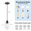 Luminaire suspendu simple 1 lumière 