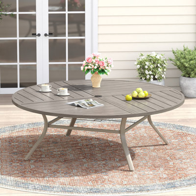 Outdoor Round Metal Patio Dining Table