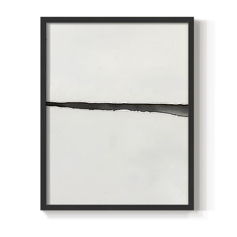 Impression abstraite encadrée CLIV - prête à être suspendue - fabriquée aux États-Unis, H 29 po x l 23 po, Noir