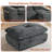 Balendin Feather Down L-Shaped Sectional Sofa, Apartment Couch with Ottoman,Modular-1506986619