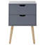 Harrogate 40cm W Solid + Manufactured Wood Bedside Table