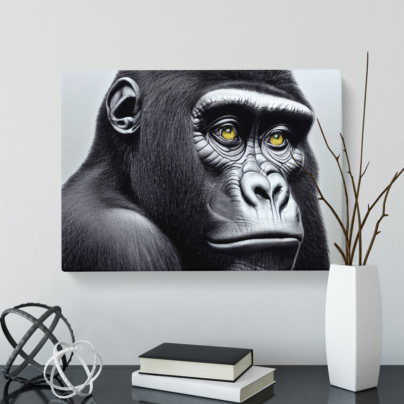 Astonishing Gorilla - Wrapped Canvas, 35cm H x 50cm W x 3cm D