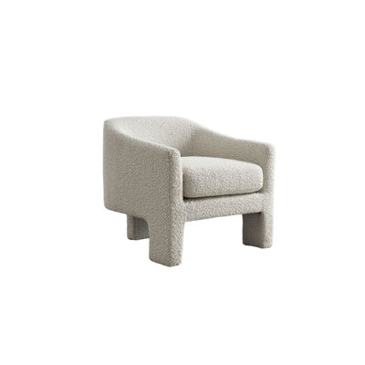 Cream Boucle Accent Chair