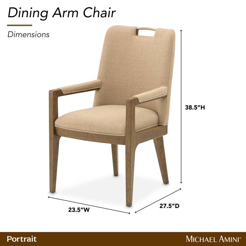 Portrait Dining Arm Chair - Toffee/Sienna Brown