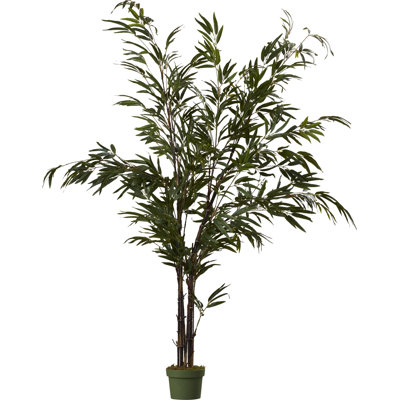 Bambou artificiel en pot en plastique