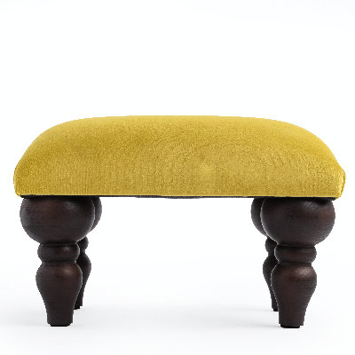 Gregson 38cm Wide Velvet Rectangle Footstool Ottoman
