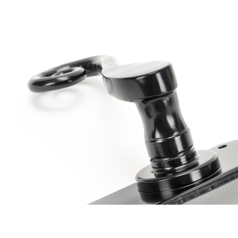 Monkeytail Lock Left Hand Door Handle, Black, Left