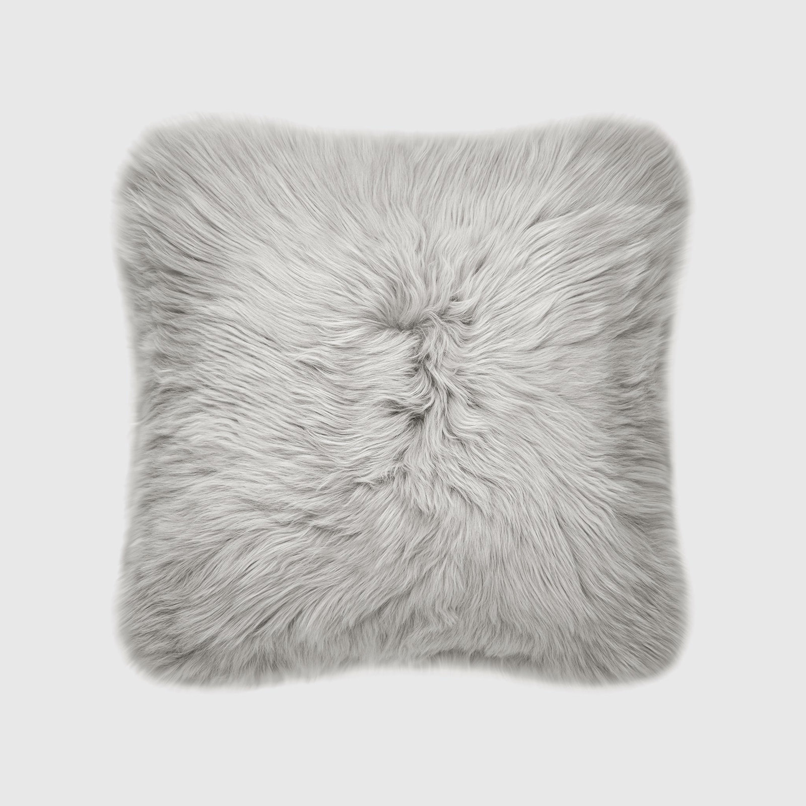 Fieldman Leather Throw Pillow, Light Gray