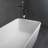67" Freestanding Rectangular Solid Surface Soaking Bathtub For Bathroom