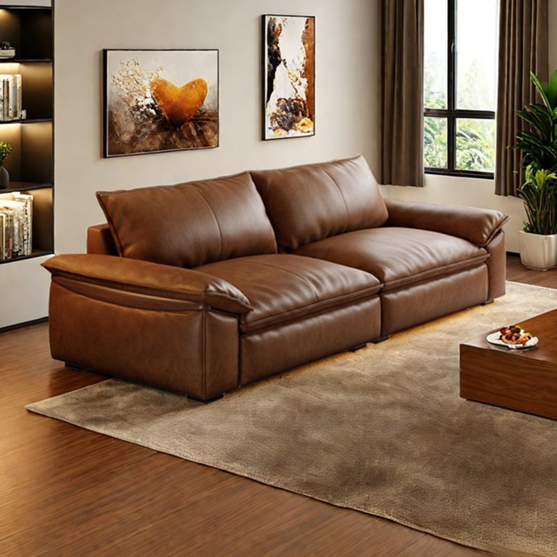 Tofu block modern simple sofa, 35" H x 104.33" W x 39.37" D