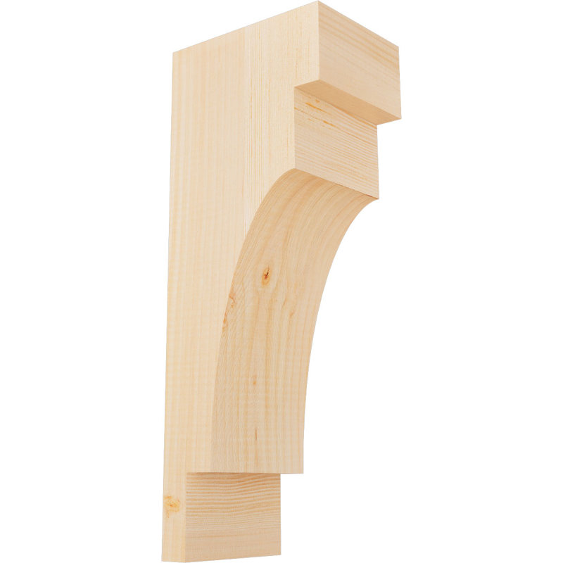 Mediterranean Corbel, 20" H x 5.5" W x 8" D, Douglas Fir, Smooth