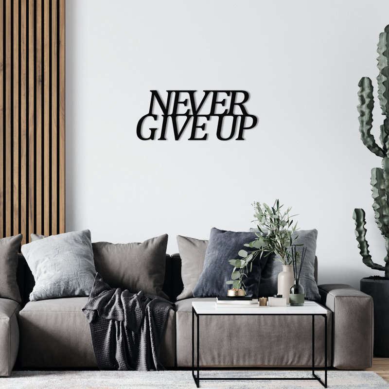 Élégant accessoire mural en métal noir élégant, 19,7 po x 7,9 po | Fabrication 100% métal, épaisseur: 0,05 pouce | Décoration moderne et moderne, parfaite pour le salon ou le bureau, design élégant et durable