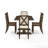 Heymann Trestle Dining Set with Upholstered and Wood Chairs-508910158-467429143