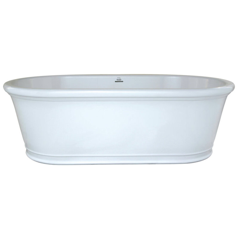 Tribeca 68'' L Freestanding Air Bathtub, Glossy White, Matte Black