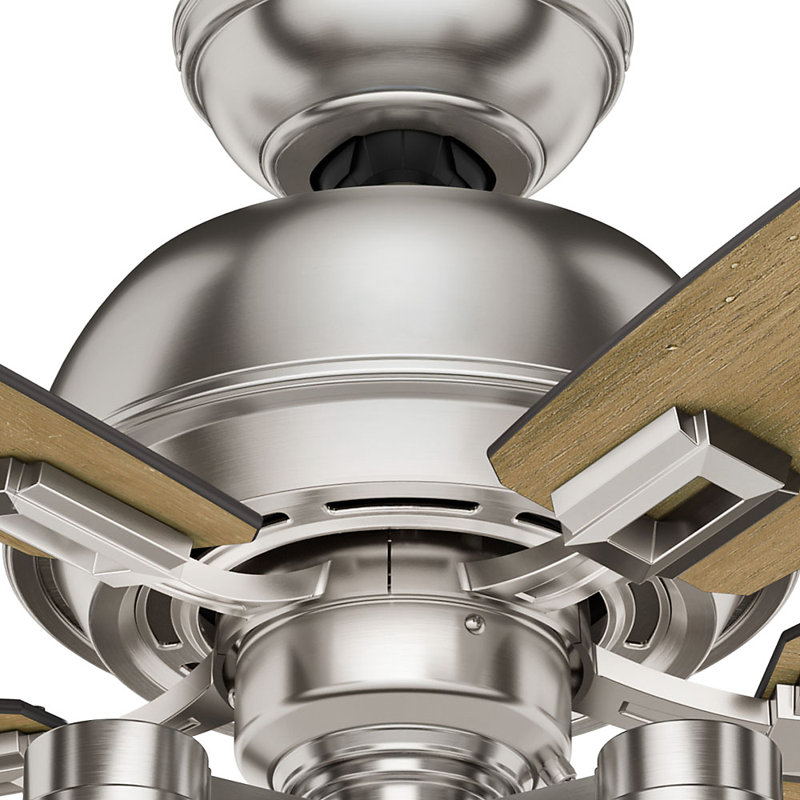 Donegan 44" Brushed Nickel Ceiling Fan with LED Light and Reversible Blades