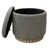 Modern Round Storage Ottoman - Moss/Natural