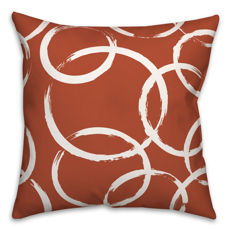 Coussin décoratif intérieur / extérieur, Orange / Rouge