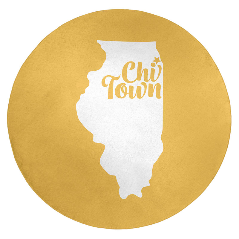 Tapis jaune en polyester chi town illinois