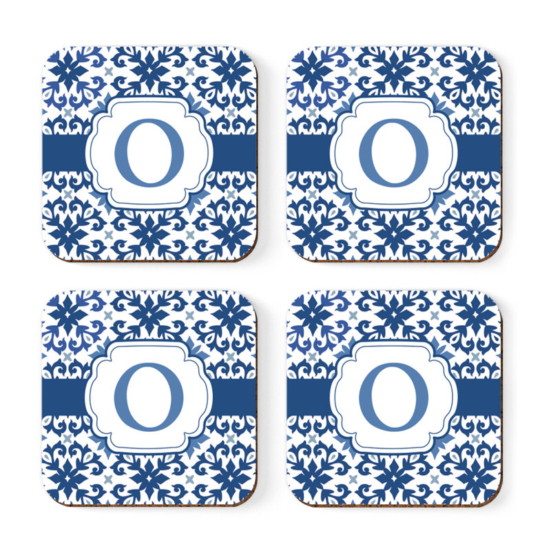 Sous-verre lettre monogramme, O