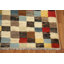 Tapis oriental marocain à carreaux en laine 5 x 6