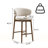 25.59"Home Use Upholstered High Back Bar Stool