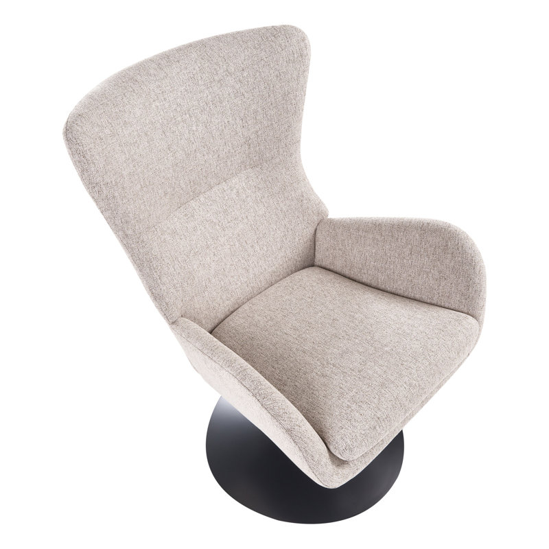 Upholstered Swivel Armchair, Brown