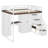 Full Modern Loft Bed With Lighted Vanity Desk, Storage Stairs, Cabinet And Armoire-1707257133