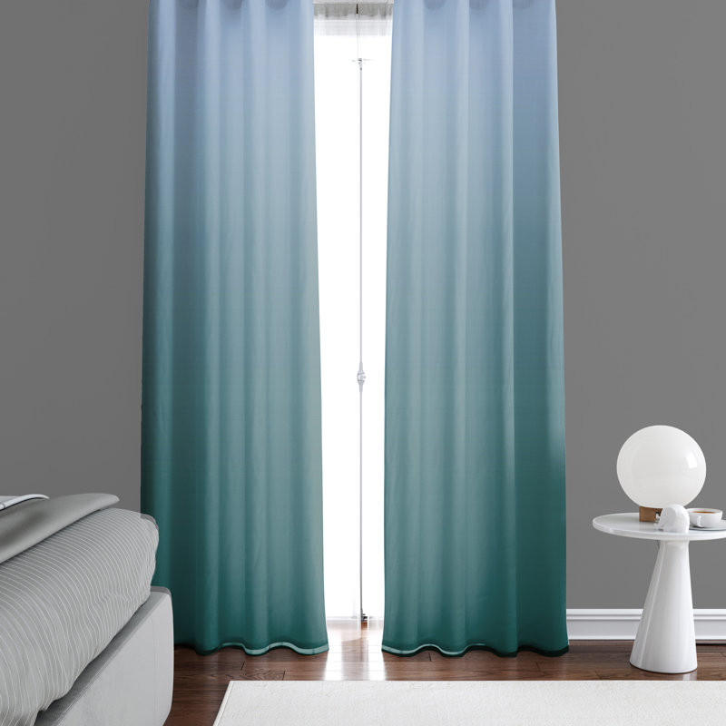 Paire de rideaux semi-transparents en polyester Erdwin, L 20 po x L 52 po