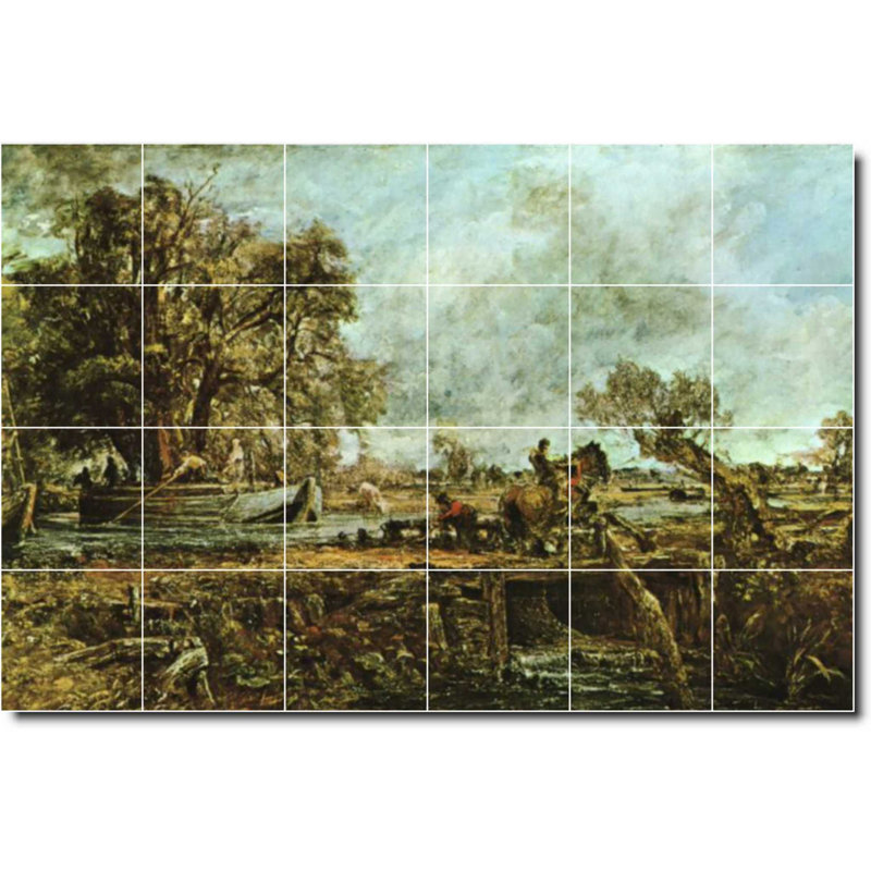 Carreau de céramique décorative 36 po x 24 po 6 po x 6 po, Country 01945