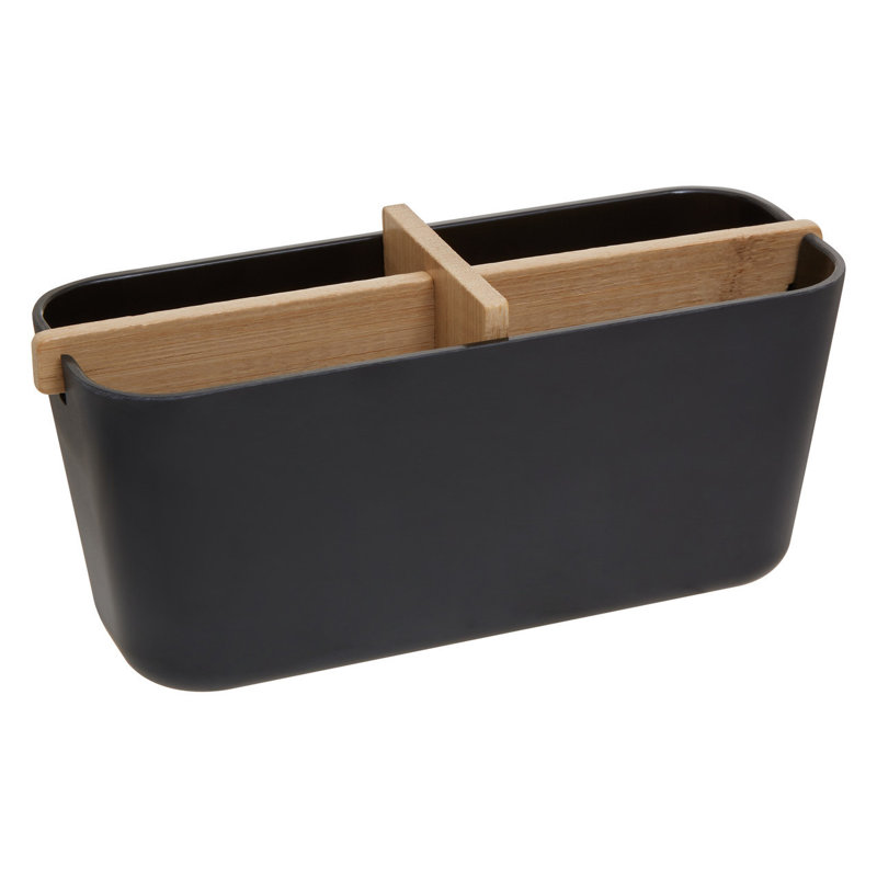 Leitner Bathroom Storage Container, Black