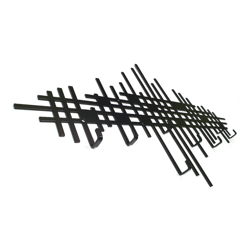 Maddock Steel Wall 8 - Hook Wall Mounted Coat Rack
