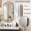 Miroir ovale noir en métal 20 po x 28 po-870870693-870870694