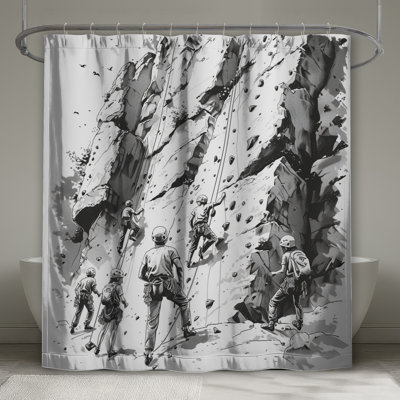 Rideau de douche d'escalade - Décoration de salle de bain industrielle